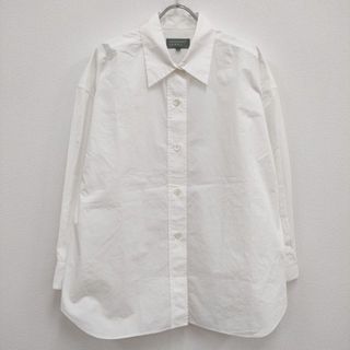 マーガレットハウエル(MARGARET HOWELL)のMARGARET HOWELL 578-3253010 MATT ORGANIC COTTON POPLIN サイズ1 長袖シャツ ホワイト レディース マーガレットハウエル【中古】4-0409M♪(シャツ/ブラウス(長袖/七分))