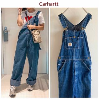 carhartt - ビンテージ カーハート デニム オーバーオール サロペット インディゴ