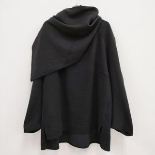 マメ(mame)のmame MM23FW-JS045 Scarf Style Knitted Pullover 定価41800円 サイズ1 ニット 23AW ブラック レディース マメクロゴウチ【中古】4-0409T♪(ニット/セーター)