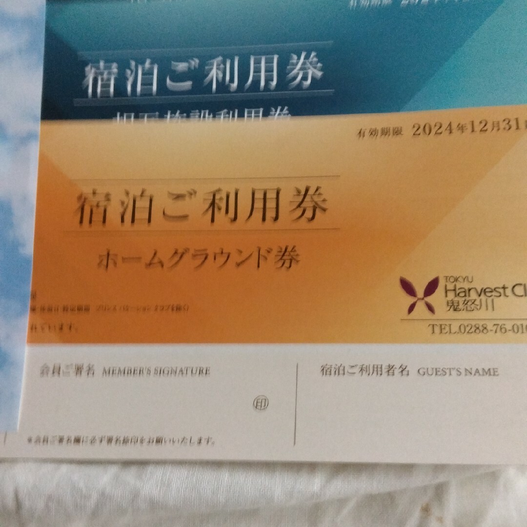 ♤東急ハーヴエスト宿泊ご利用券…相互×2枚ーホームグラウンド1枚。 チケットの施設利用券(その他)の商品写真