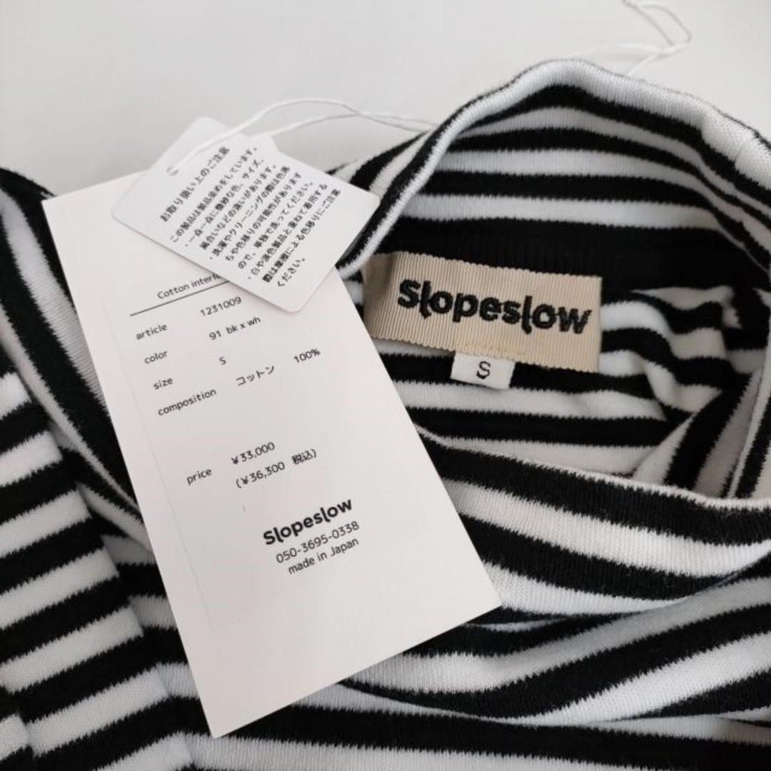 Slopeslow 新品 MOCKNECK LONG SLEEVE T 定価36300円 モックネック カットソー 23SS ブラック ホワイト メンズ スロープスロウ【中古】4-0409M♪ メンズのトップス(Tシャツ/カットソー(七分/長袖))の商品写真