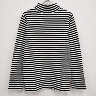 Slopeslow 新品 MOCKNECK LONG SLEEVE T 定価36300円 モックネック カットソー 23SS ブラック ホワイト メンズ スロープスロウ【中古】4-0409M♪(Tシャツ/カットソー(七分/長袖))