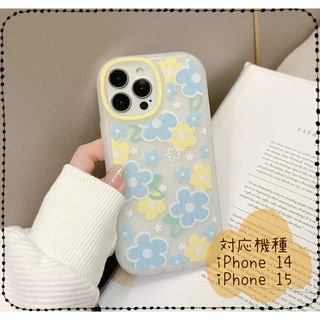 スマホケース　iPhone iPhone14 iPhone15　花柄　フラワー(iPhoneケース)