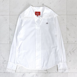 Vivienne Westwood - ヴィヴィアンウエストウッド ブロードレースシャツ ドレスシャツ 白 Mサイズ