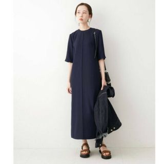 イエナ(IENA)のイエナ♡&NAVY デザインジョーゼットワンピース 36(ロングワンピース/マキシワンピース)