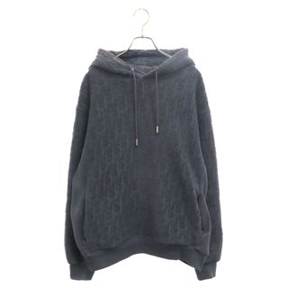 ディオール(Dior)のDIOR ディオール 22SS Terry Oblique Cotton Hoodie テリーオブリークジャガード プルオーバースウェットパーカー ネイビー 113J631A0684(パーカー)