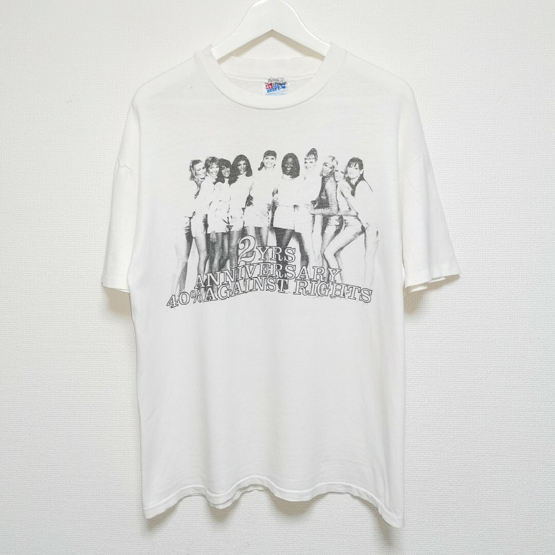 W)taps(ダブルタップス)のL 90s 40％ AGAINST RIGHTS Tシャツ Wtaps USA製 メンズのトップス(Tシャツ/カットソー(半袖/袖なし))の商品写真