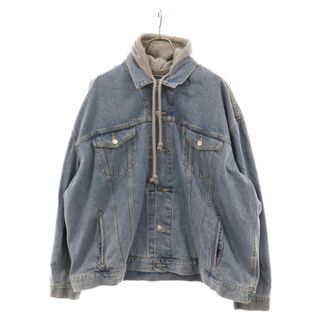 VETEMENTS ヴェトモン 18SS ×LEVI'S ×リーバイス オーバーサイズフード付きデニムジャケット グレー/インディゴ WSS18JA18(Gジャン/デニムジャケット)