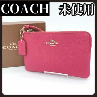 【箱付き未使用】　COACH　コーチ　ピンク　ポーチ　化粧品入れ　ブランド