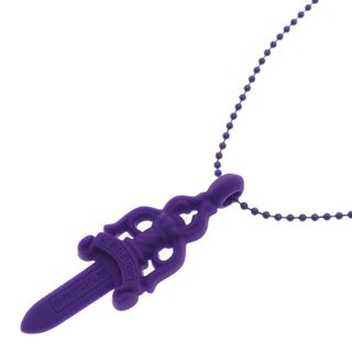 クロムハーツ(Chrome Hearts)のCHROME HEARTS クロムハーツ CH DAGGER PENDANT シリコンラバー CHダガーペンダント ネックレス ボールチェーン パープル(ネックレス)