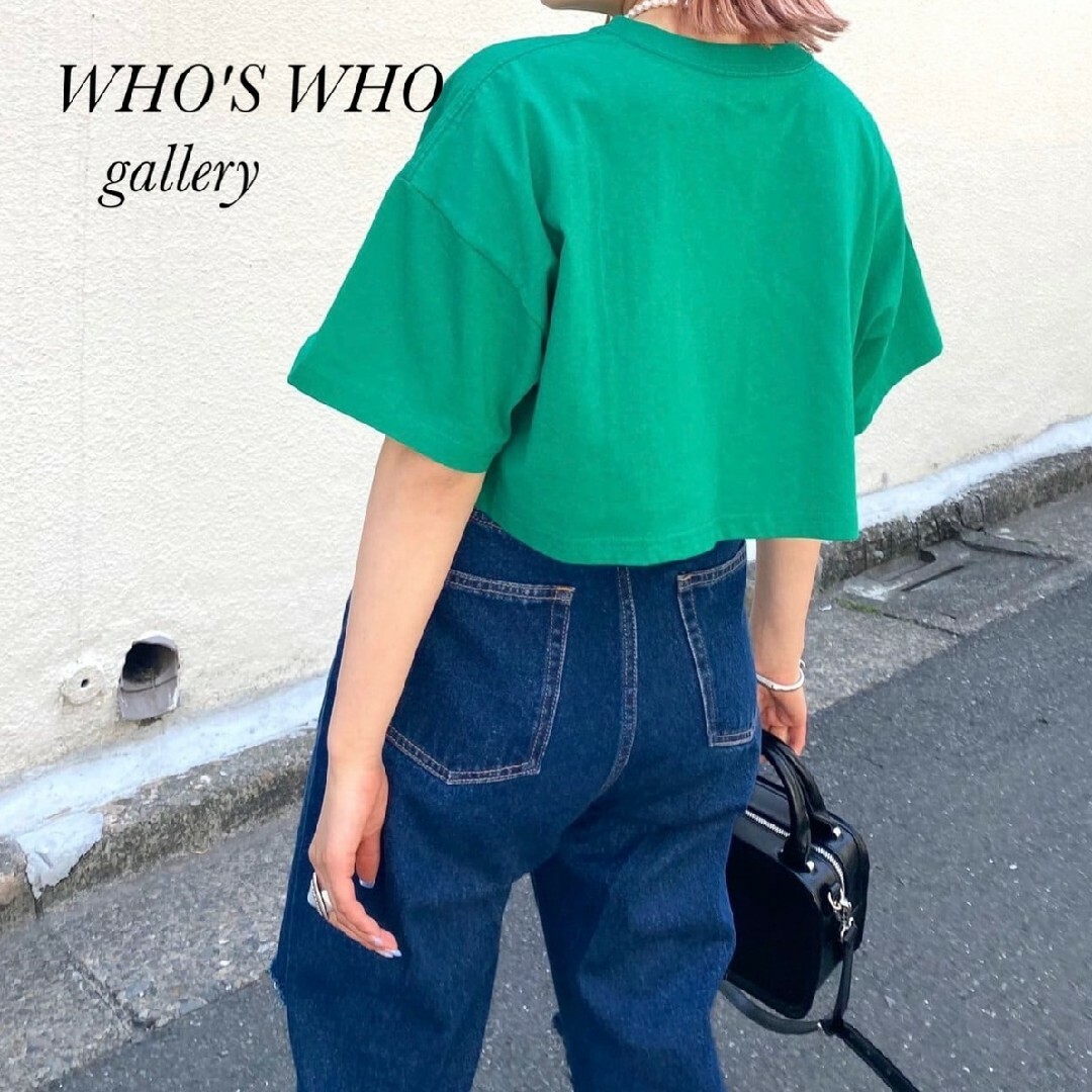 WHO'S WHO gallery(フーズフーギャラリー)の新品 WHO'S WHO gallery ショートカレッジ刺繍T レディースのトップス(Tシャツ(半袖/袖なし))の商品写真