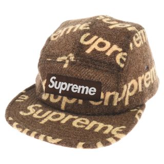 シュプリーム(Supreme)のSUPREME シュプリーム 18AW Harris Tweed Camp Cap ハリスツイードキャンプキャップ 4パネル ブラウン(キャップ)