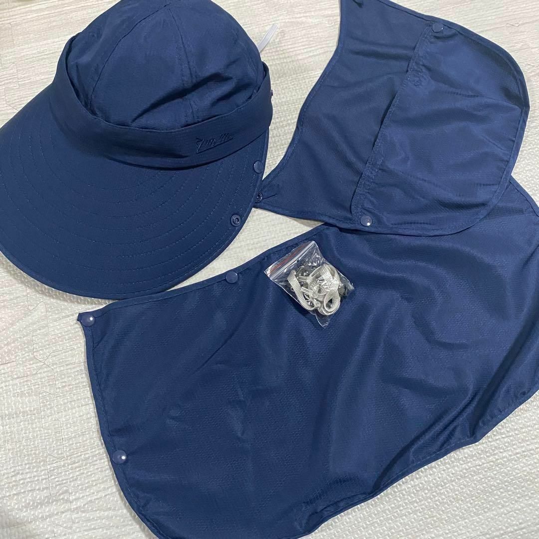 サンバイザー 4way 紫外線防止　ネックガード　帽子　日焼け防止　UVカット レディースの帽子(その他)の商品写真