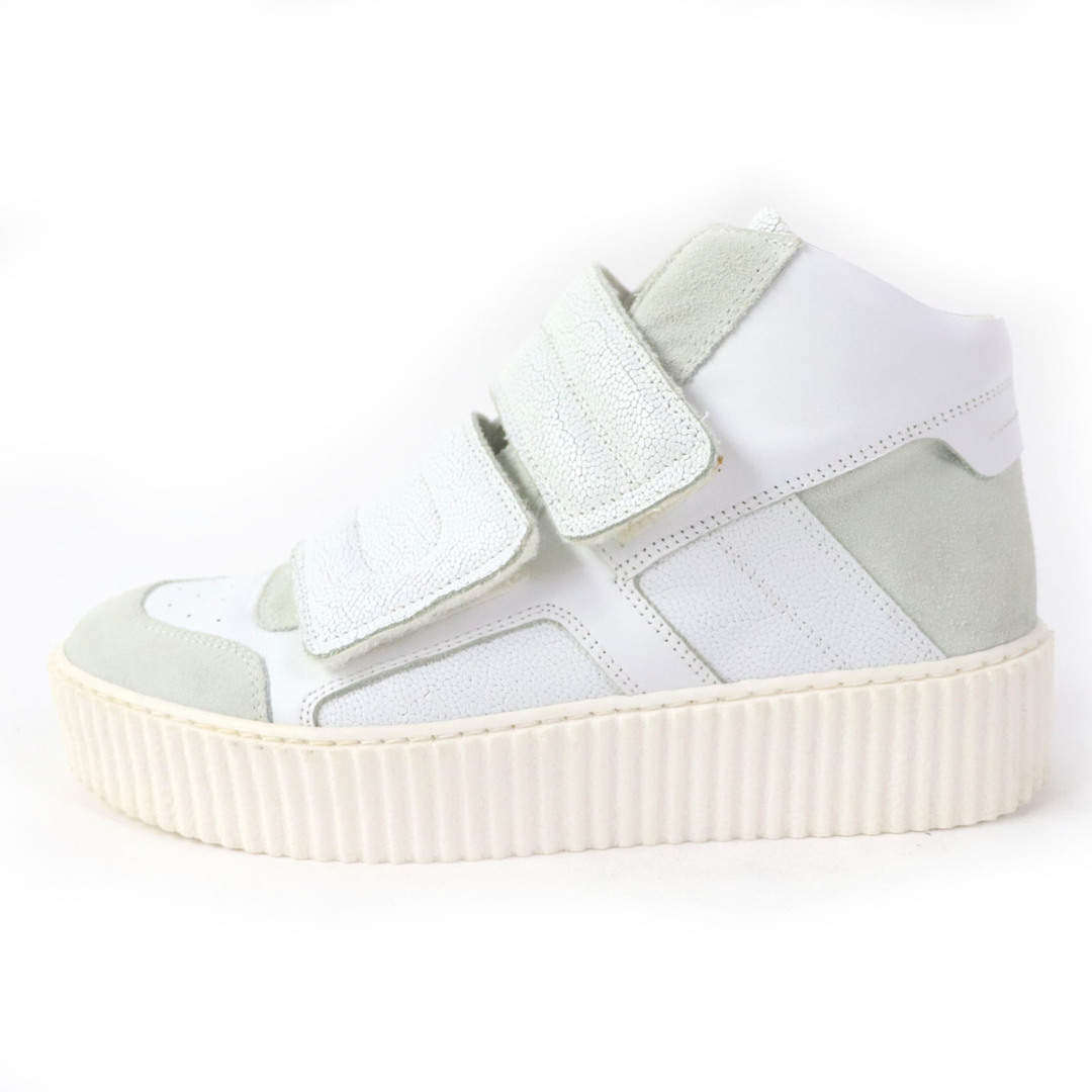 MM6(エムエムシックス)の極美品☆MM6 Maison Margiela エムエムシックス メゾンマルジェラ S59WS0028 レザー ベルクロ スニーカー ホワイト 37 箱・保存袋付き イタリア製 レディース 定価63,800円 レディースの靴/シューズ(スニーカー)の商品写真