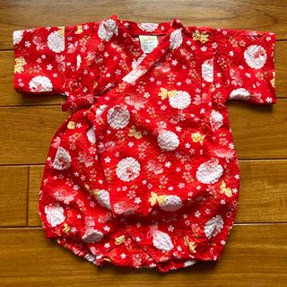 BABBUN  夏祭り　甚平　80cm 女の子(甚平/浴衣)