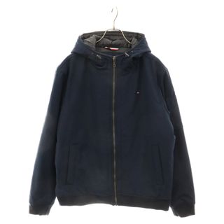 トミーヒルフィガー(TOMMY HILFIGER)のTOMMY HILFIGER トミーヒルフィガー ソフトシェル ジャケット レイヤード フード付き ジップアップジャケット 50901 ネイビー(フライトジャケット)