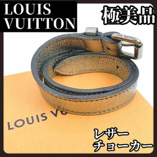 ルイヴィトン(LOUIS VUITTON)の【極美品】LOUIS VUITTON　ルイヴィトン　レザーチョーカー　シルバー(その他)