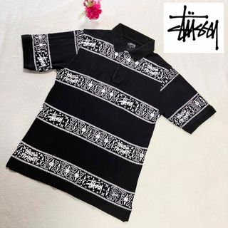 Stussy メンズ ポロシャツ ブラック