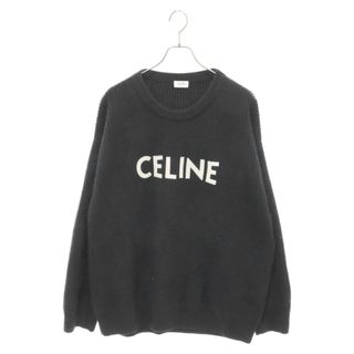 celine - CELINE セリーヌ 21AW Oversized Celine Sweater In Ribbed Wool ロゴ刺繍 オーバーサイズ ウールニット セーター ブラック 2A19R423P