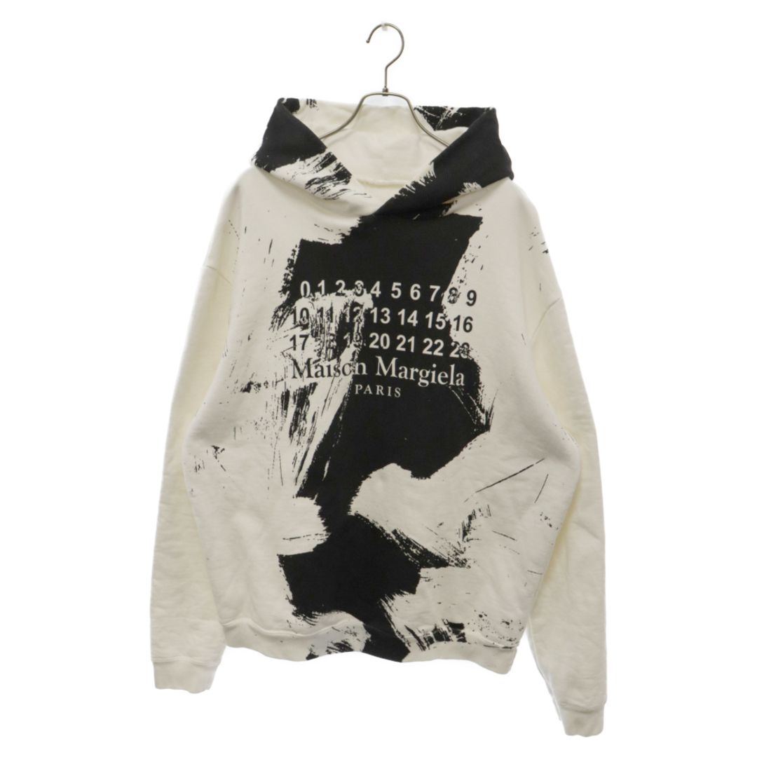 Maison Martin Margiela(マルタンマルジェラ)のMaison Margiela メゾンマルジェラ 20AW DIAGONAL PAINT ダイアナゴル ペイント プルオーバー スウェット パーカー ホワイト S50GU0151 メンズのトップス(パーカー)の商品写真