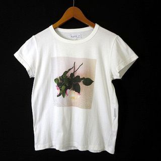 agnes b. - アニエスベー Tシャツ photographie 花柄 フォト 半袖 S 1 白