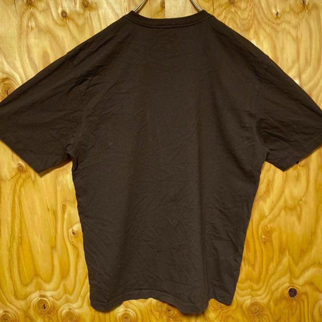 USA古着 90s 半袖 Tシャツ ブラウン 茶 ポケT カーハート ポケT メンズのトップス(Tシャツ/カットソー(半袖/袖なし))の商品写真