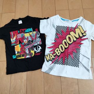 バンダイ(BANDAI)のTシャツ　2枚セット　白　黒　100　仮面ライダー　H&M　バンダイ(Tシャツ/カットソー)