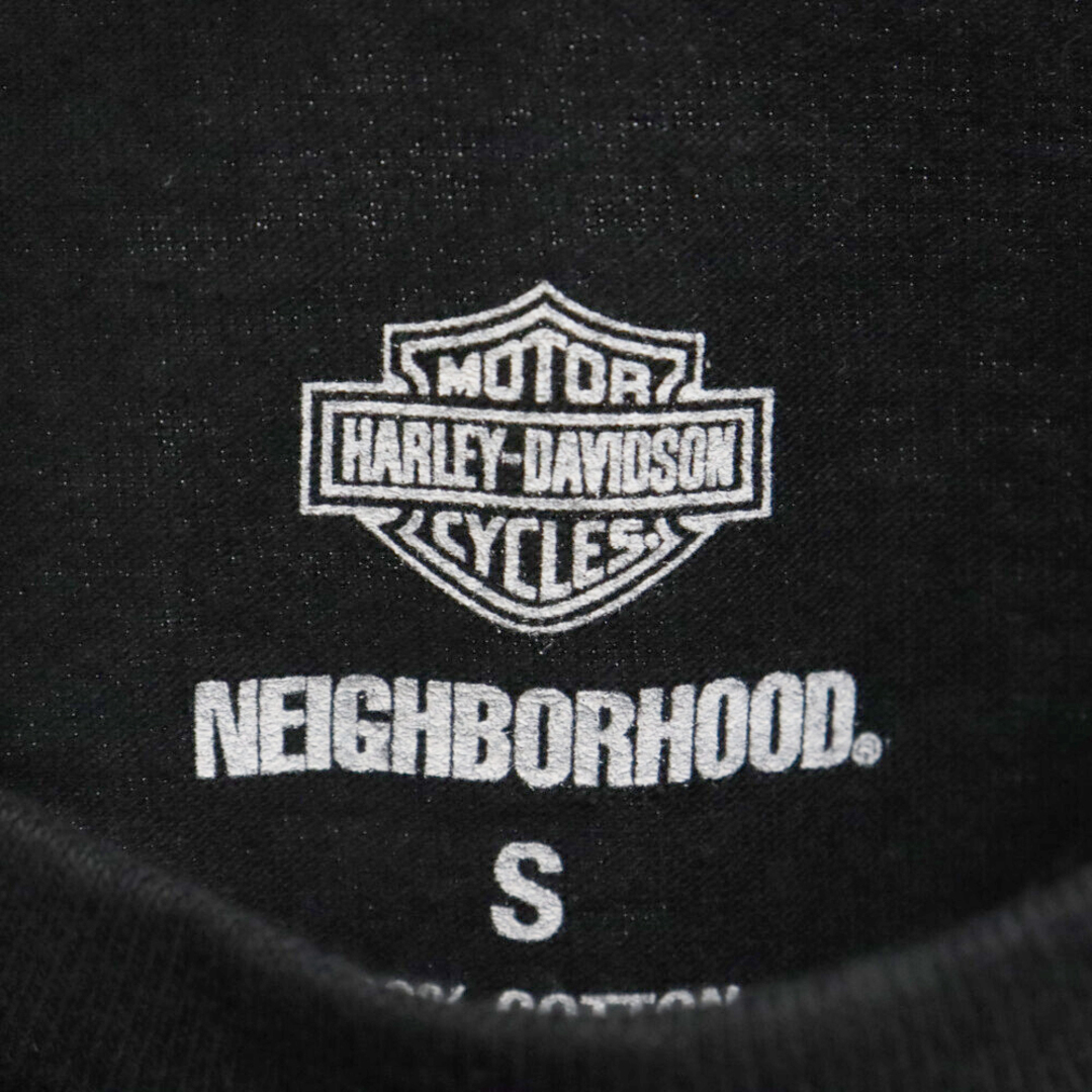 NEIGHBORHOOD(ネイバーフッド)のNEIGHBORHOOD ネイバーフッド 22AW ×HARLEY DAVIDSON ×ハーレーダビットソン ロゴプリント 半袖Tシャツ ブラック 222PC05N-CS02 メンズのトップス(Tシャツ/カットソー(半袖/袖なし))の商品写真