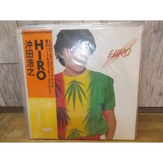 b1360　LP　【ALIDA　レコード】【A-Aシミ有り-有】　沖田浩之/HIRO(ポップス/ロック(邦楽))