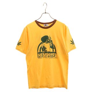 ヒステリックグラマー(HYSTERIC GLAMOUR)のHYSTERIC GLAMOUR ヒステリックグラマー 19SS HEMPSTER フロントプリントロゴ 半袖Tシャツ イエロー 02192CT09(Tシャツ/カットソー(半袖/袖なし))