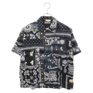 ネイバーフッド(NEIGHBORHOOD)のNEIGHBORHOOD ネイバーフッド Bandanna Shirt バンダナ デザイン 半袖シャツ ブラック 211TSNH-SHM07(シャツ)