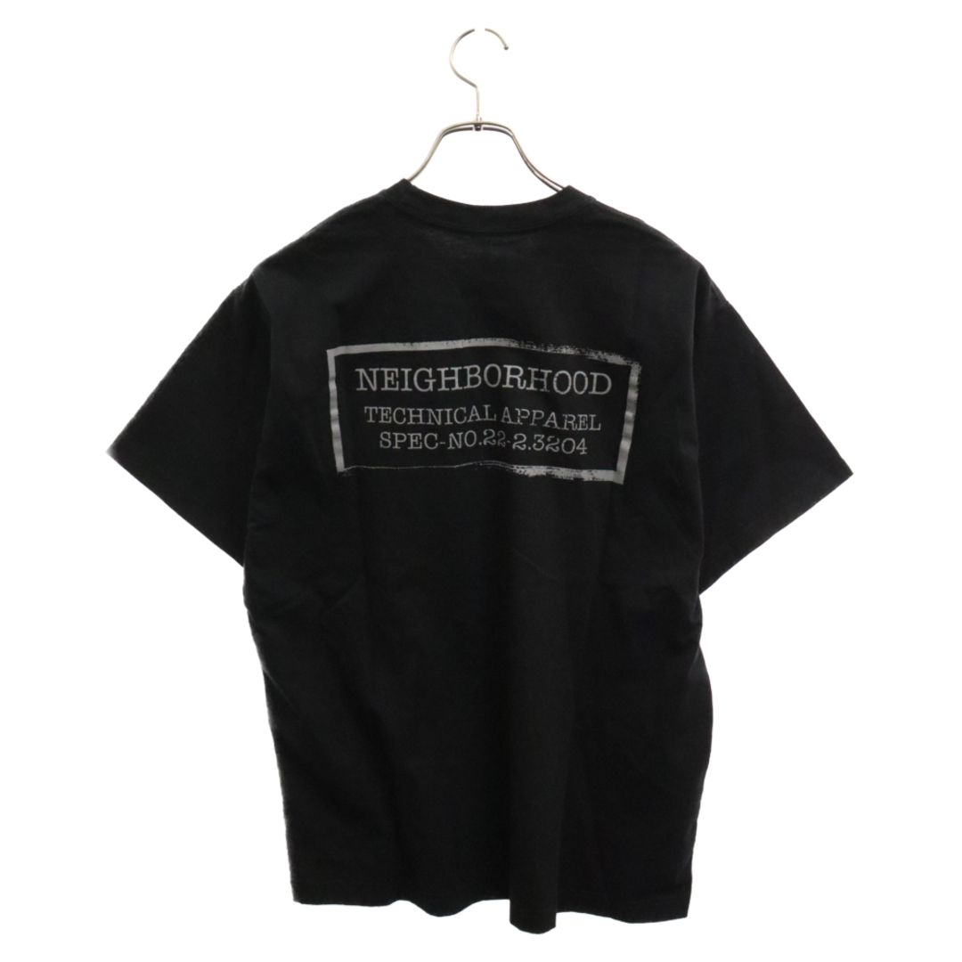 NEIGHBORHOOD(ネイバーフッド)のNEIGHBORHOOD ネイバーフッド 22AW NH LOGO TEE プリントロゴ半袖Tシャツ ブラック 222PCNH-ST04 メンズのトップス(Tシャツ/カットソー(半袖/袖なし))の商品写真