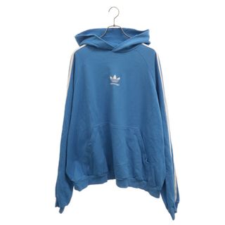 バレンシアガ(Balenciaga)のBALENCIAGA バレンシアガ 22AW×adidasTNVN2 Hoodie Large Fit×アディダスラージフィットロゴプリントプルオーバーパーカー 729322 ブルー(パーカー)