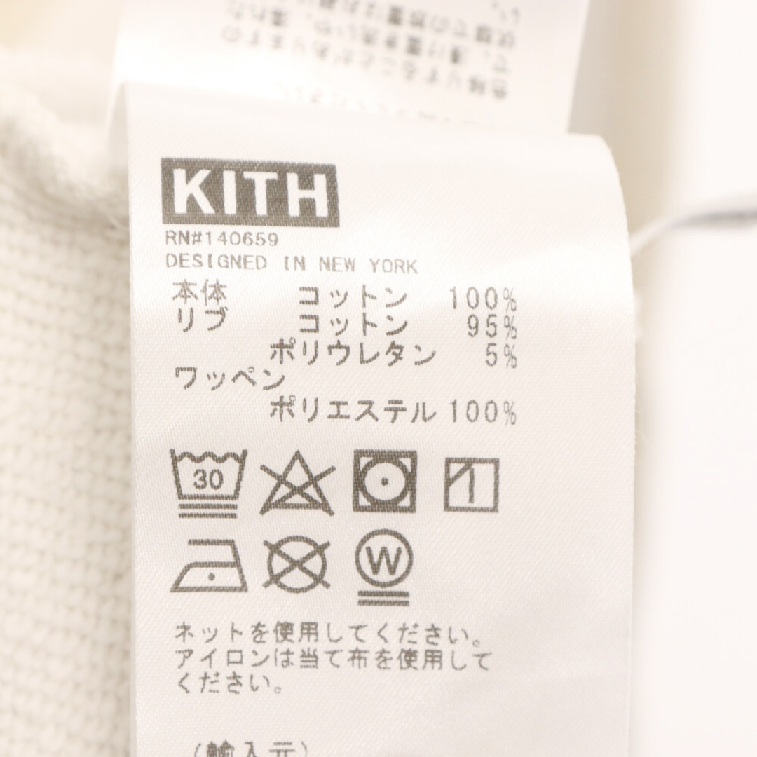 KITH キス 22AW William 3パネル ドッキング フロントパッチ プルオーバーパーカー ホワイト/ベージュ 22-070-060-0018-4-0 メンズのトップス(パーカー)の商品写真