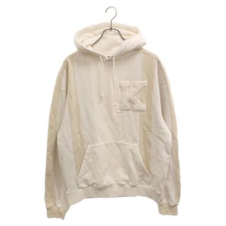 KITH キス 22AW William 3パネル ドッキング フロントパッチ プルオーバーパーカー ホワイト/ベージュ 22-070-060-0018-4-0(パーカー)