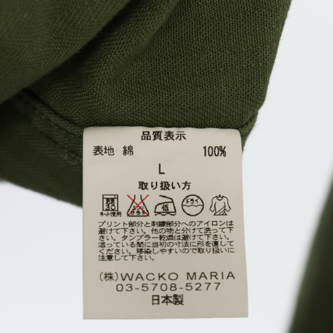 WACKO MARIA(ワコマリア)のWACKO MARIA ワコマリア ARMY SHIRT アーミー バックプリント ヘリンボーン ミリタリーシャツ カーキ メンズのトップス(シャツ)の商品写真