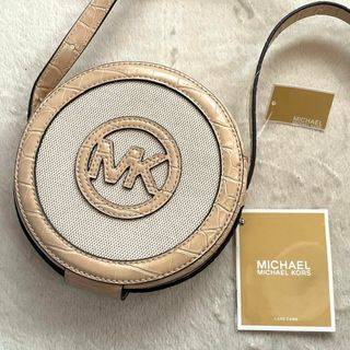 マイケルコース(Michael Kors)の【新品未使用】 マイケルコース ショルダーバッグ 丸型 デカロゴ クロコ型押し(ショルダーバッグ)