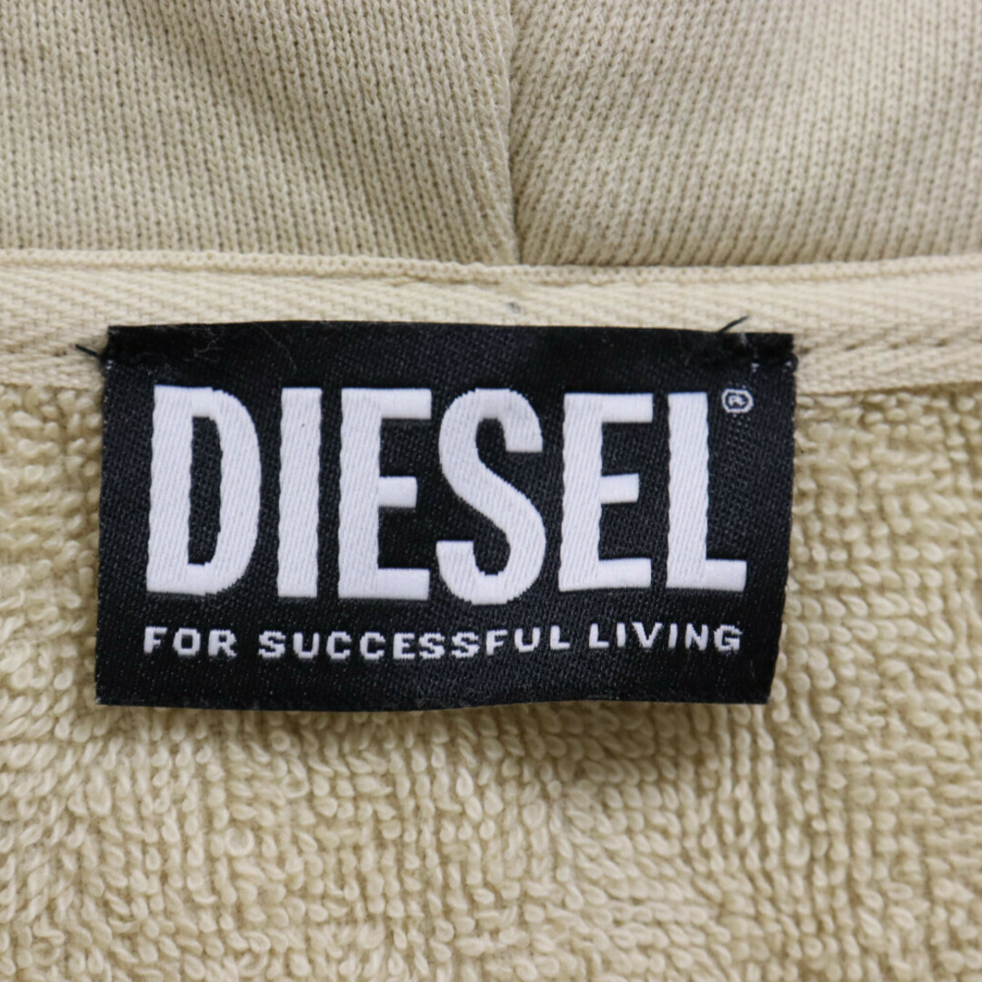 DIESEL(ディーゼル)のDIESEL ディーゼル F-Reggy-Hood-Zip-E3 ジップアップ スウェットパーカー アイボリー A07099 0TEAK レディース メンズのトップス(パーカー)の商品写真