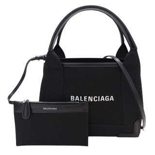 バレンシアガ(Balenciaga)のバレンシアガ BALENCIAGA バッグ レディース ブランド ハンドバッグ ショルダーバッグ 2way キャンバス レザー ネイビーカバスXS ブラック 3903462 手提げ 斜め掛け【中古】(ハンドバッグ)