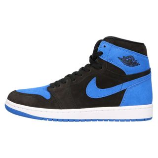 ナイキ(NIKE)のNIKE ナイキ AIR JORDAN 1 RETRO HIGH OG ROYAL REIMAGINED エアジョーダン1 レトロ ロイヤル リイマジンド ハイカットスニーカー ブラック/ブルー US8.5/26.5cm DZ5485-042(スニーカー)