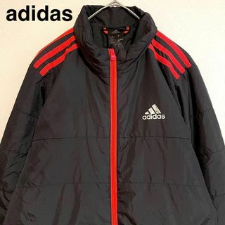 アディダス(adidas)のレア◎adidas◎ライトダウンジャケット◎黒×橙◎パフォーマンスロゴ◎着回し(ダウンジャケット)