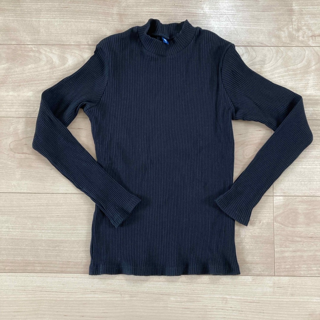 UNIQLO(ユニクロ)の子供服　リブカットソー キッズ/ベビー/マタニティのキッズ服女の子用(90cm~)(Tシャツ/カットソー)の商品写真