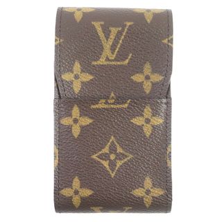 ルイヴィトン(LOUIS VUITTON)の未使用品▼LOUIS VUITTON ルイヴィトン M63024 モノグラム エテュイ タバコケース シガレットケース ブラウン 箱付き フランス製 メンズ(タバコグッズ)