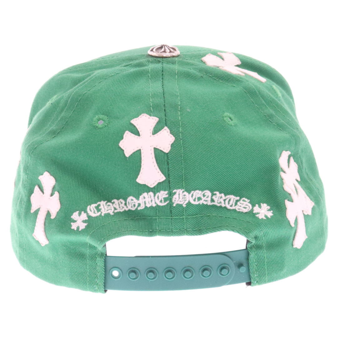 Chrome Hearts(クロムハーツ)のCHROME HEARTS クロムハーツ HAT 5 PANEL CAP BSBL セメタリークロスパッチ ベースボールキャップ 帽子 グリーン/ホワイト メンズの帽子(キャップ)の商品写真