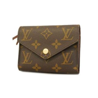 ルイヴィトン(LOUIS VUITTON)の【4hc3695】ルイヴィトン 三つ折り財布/モノグラム/ポルトフォイユヴィクトリーヌ/M62472/ブラウン【中古】レディース(財布)