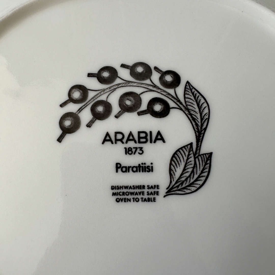 ARABIA(アラビア)の①美品 ARABIA ブラック パラティッシ 25cm オーバル プレート インテリア/住まい/日用品のキッチン/食器(食器)の商品写真