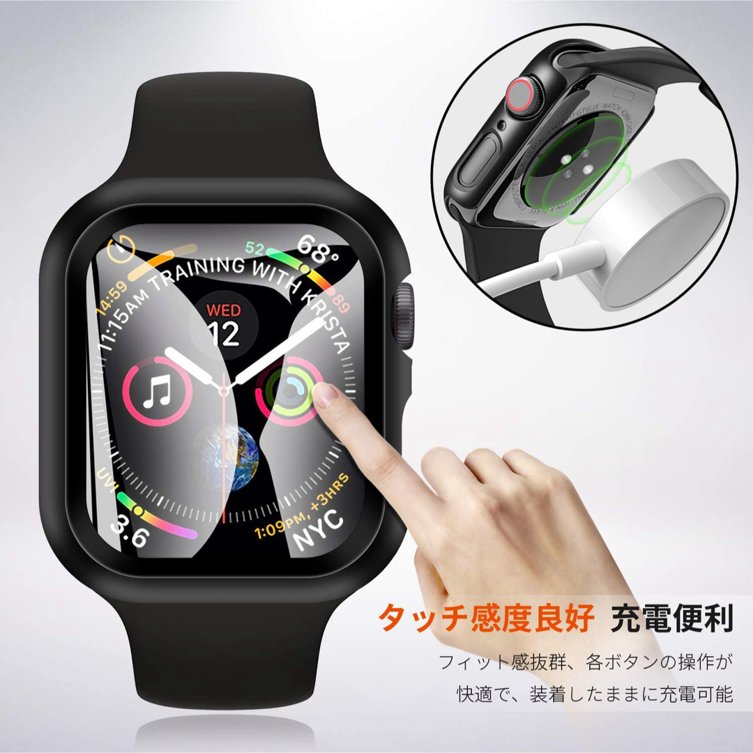 Apple Watch用ケース 45mm ガラスフィルム一体型 メンズの時計(その他)の商品写真