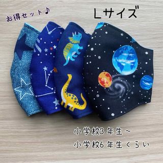 お得セット♪ ハンドメイドマスク　✿︎Lサイズ✿︎(外出用品)