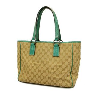 グッチ(Gucci)の【4hc3110】グッチ トートバッグ/GGキャンバス/113017/キャンバス/レザー/アイボリー/シルバー金具 【中古】 レディース(トートバッグ)