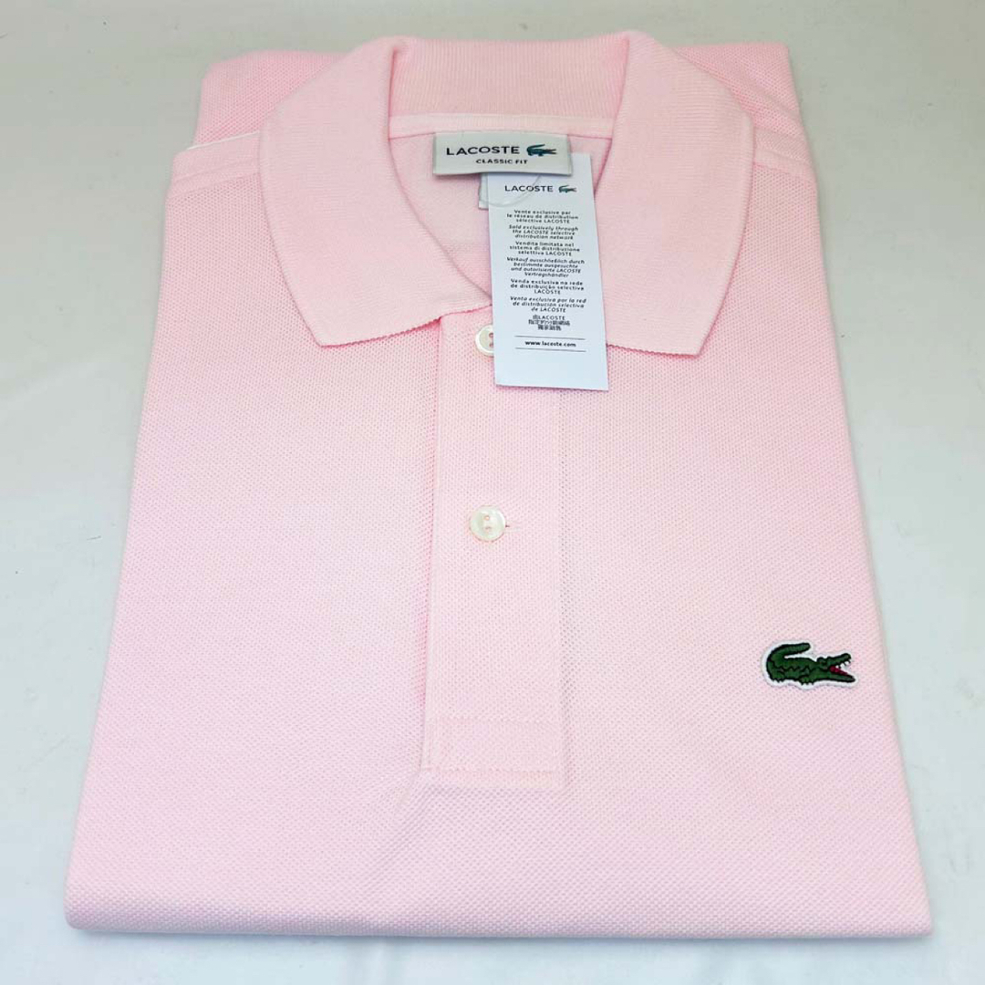 LACOSTE(ラコステ)の新品 ラコステ メンズ 半袖ポロシャツ L1212 ピンク Mサイズ メンズのトップス(ポロシャツ)の商品写真